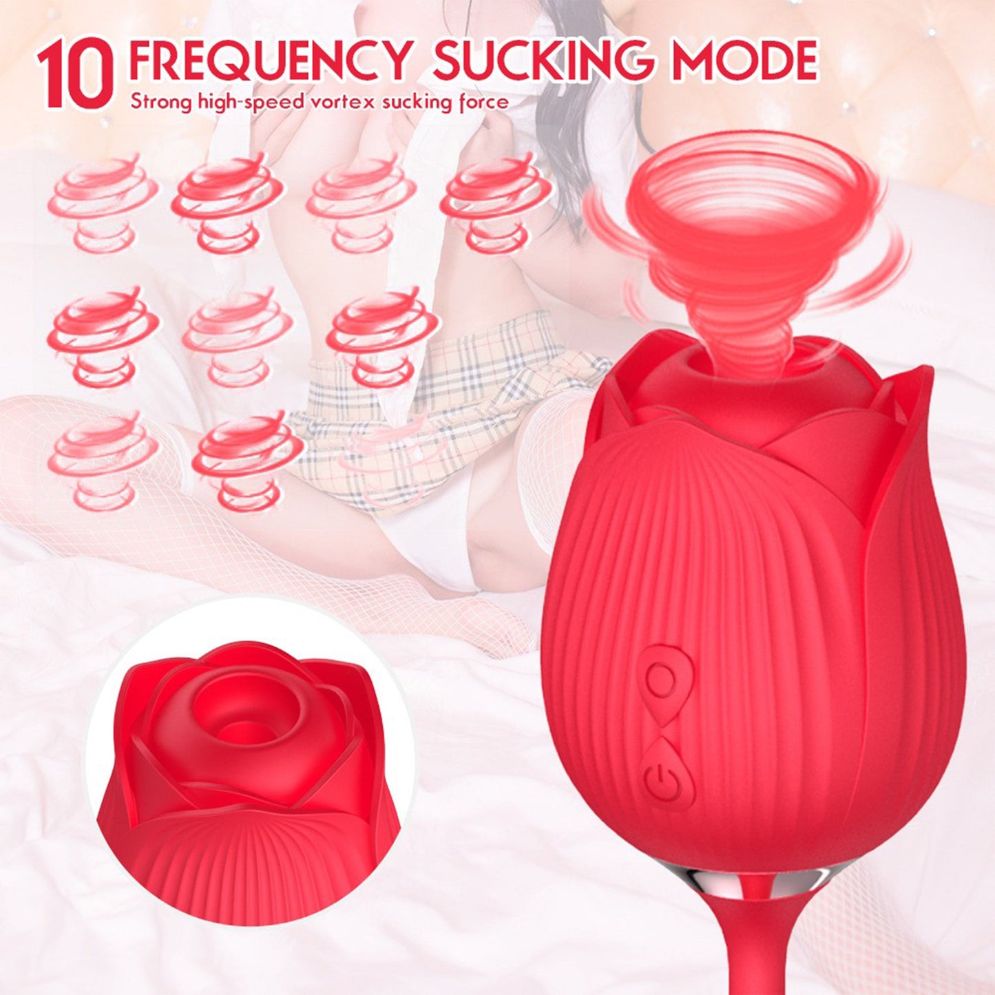 Blissed NYC 2-in-1 Rose Silicone Suction & Vibration Massager