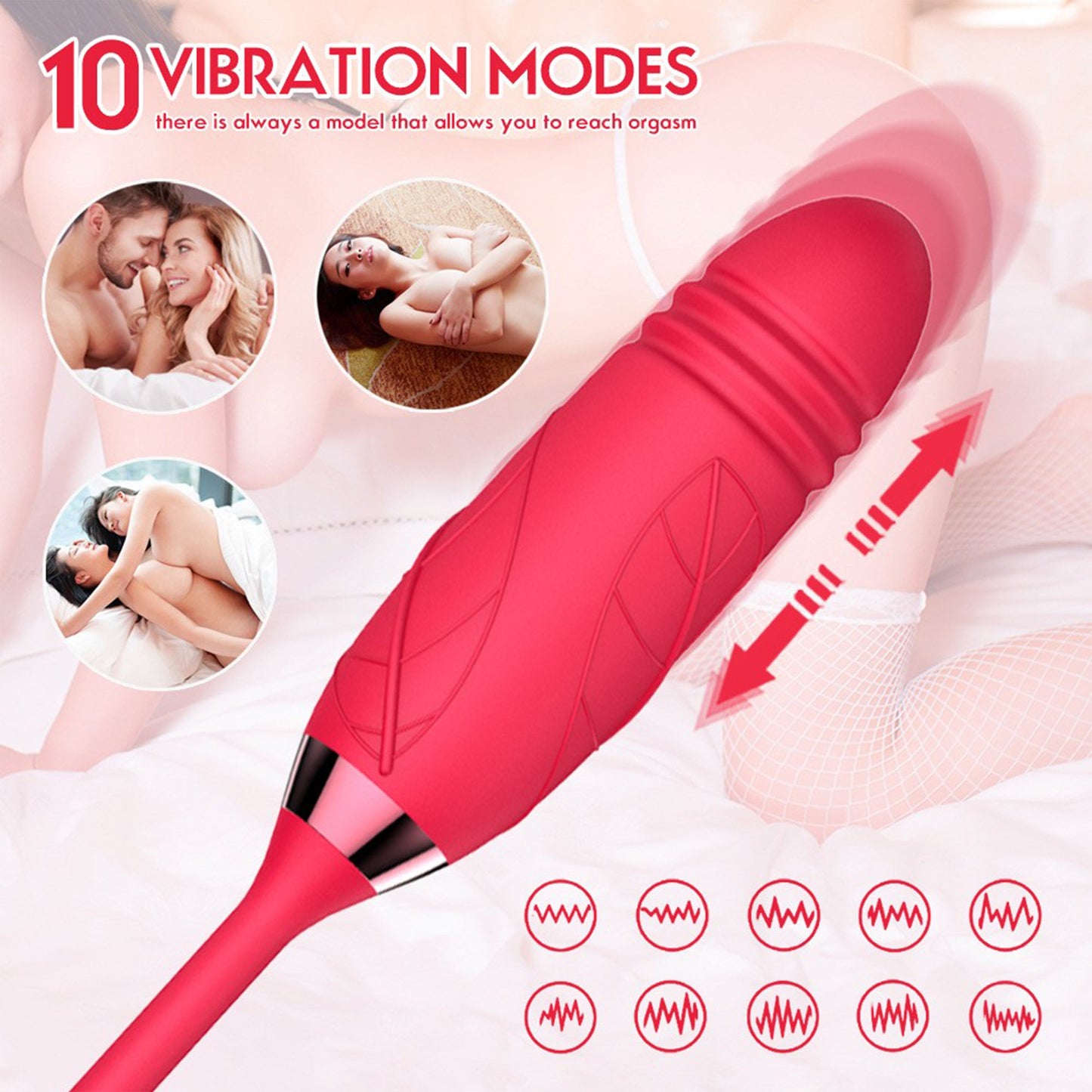 Blissed NYC 2-in-1 Rose Silicone Suction & Vibration Massager