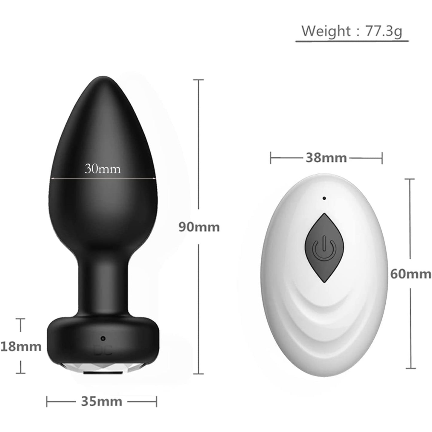 Blissed NYC Remote Control Silicone Plug - 10 Modes, Rechargeable & Waterproof