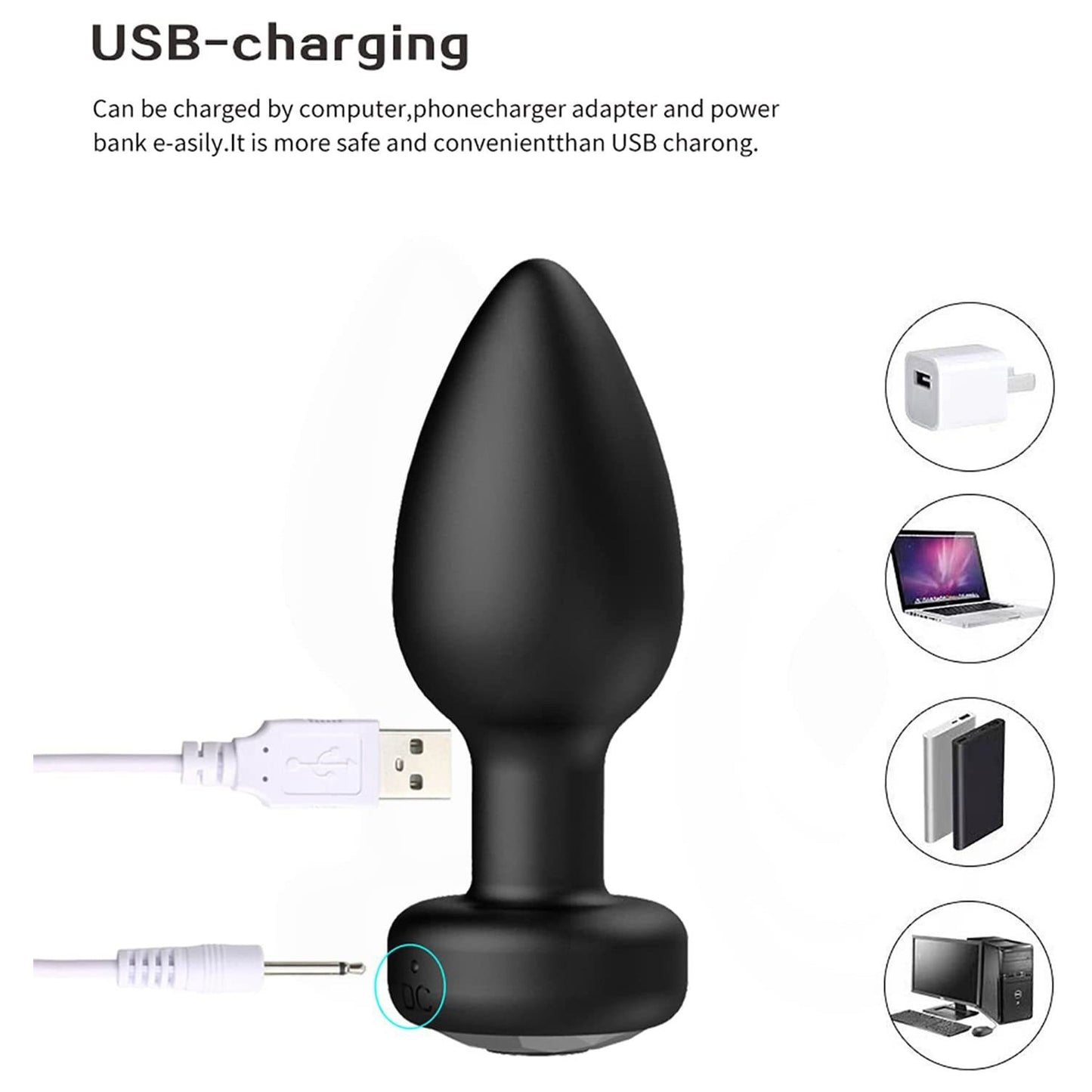Blissed NYC Remote Control Silicone Plug - 10 Modes, Rechargeable & Waterproof