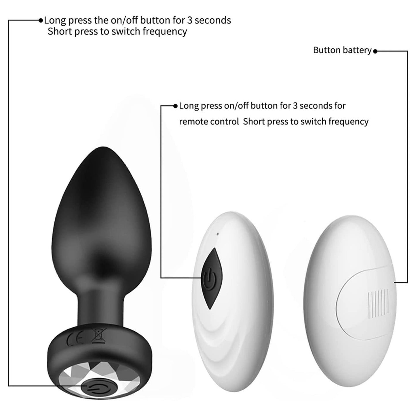 Blissed NYC Remote Control Silicone Plug - 10 Modes, Rechargeable & Waterproof