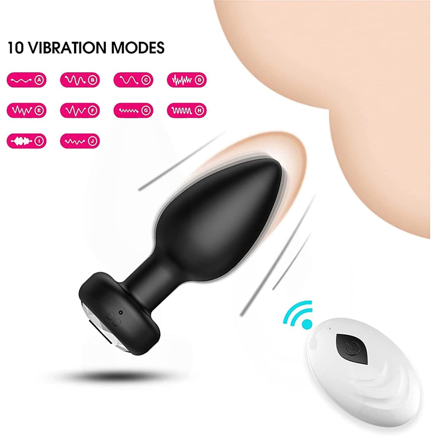 Blissed NYC Remote Control Silicone Plug - 10 Modes, Rechargeable & Waterproof