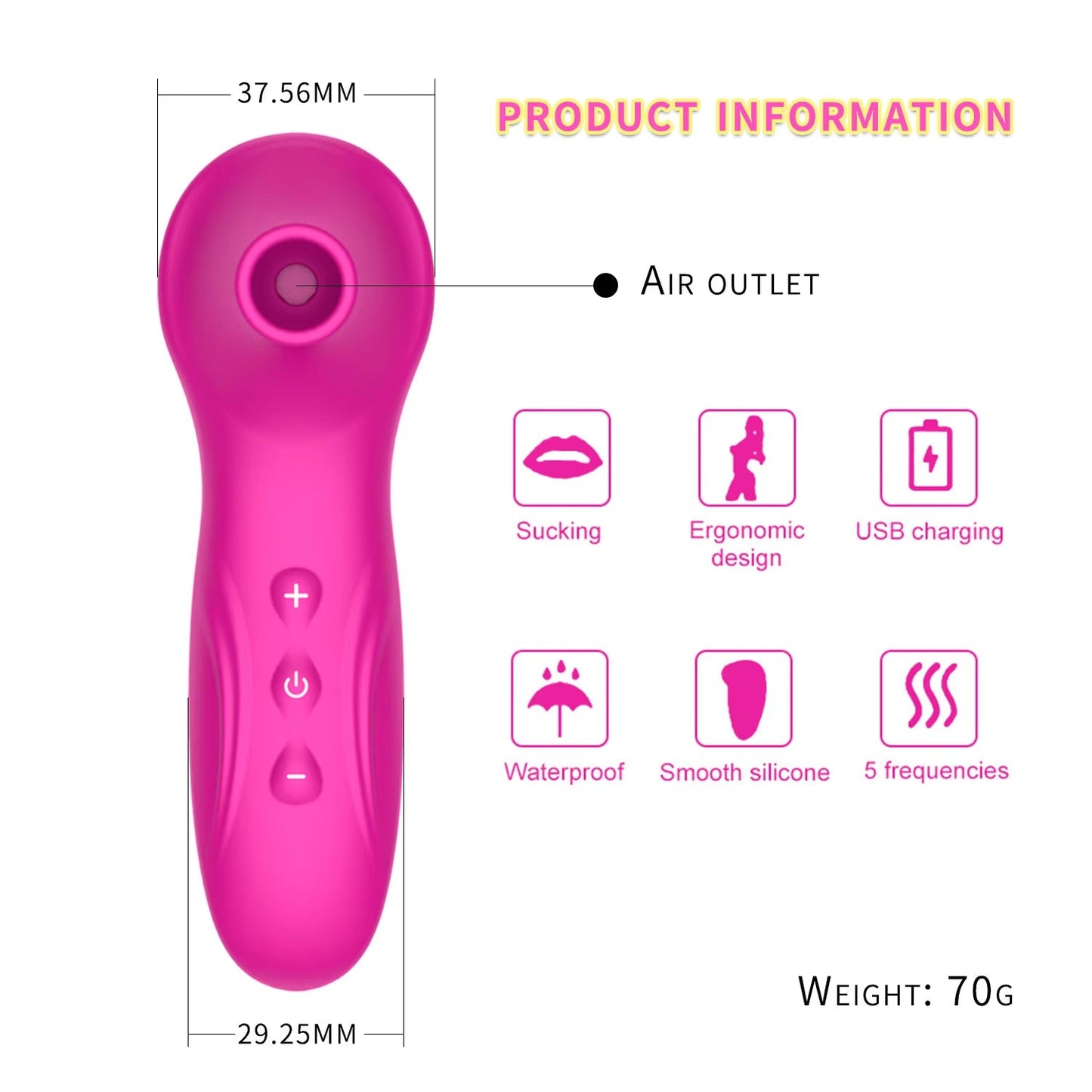 Blissed NYC Handheld Sucking & Vibrating Stimulator