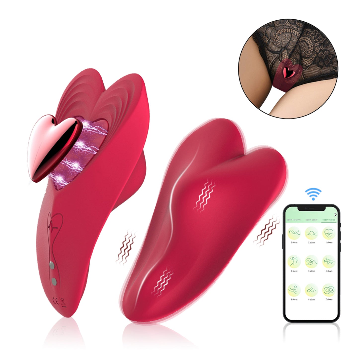 Blissed NYC Heart-Shaped Wearable Vibrator With App Control