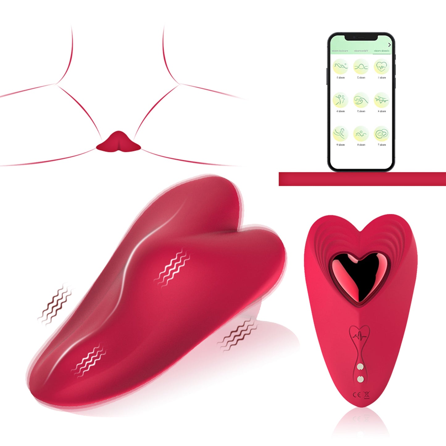 Blissed NYC Heart-Shaped Wearable Vibrator With App Control