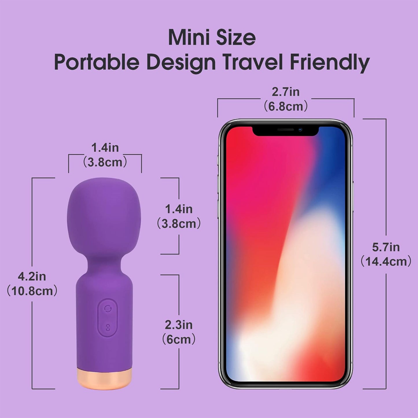 Blissed NYC Mini Wand Silicone Massager - Cordless, Quiet & Waterproof