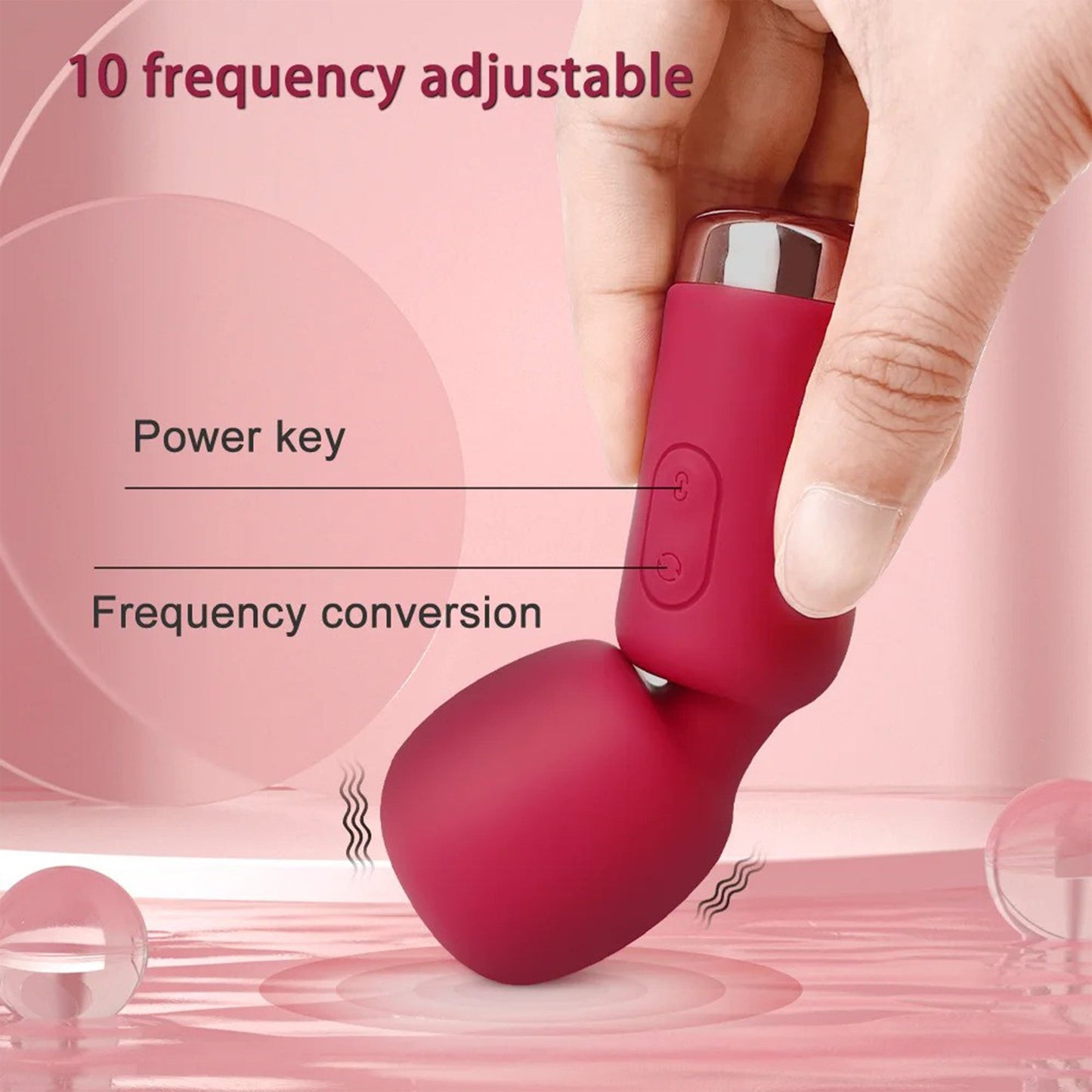 Blissed NYC Mini Wand Silicone Massager - Cordless, Quiet & Waterproof