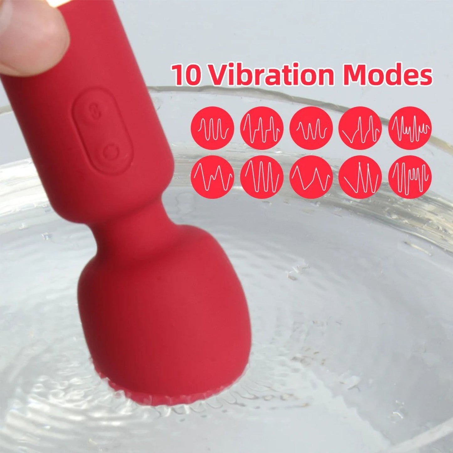 Blissed NYC Mini Wand Silicone Massager - Cordless, Quiet & Waterproof
