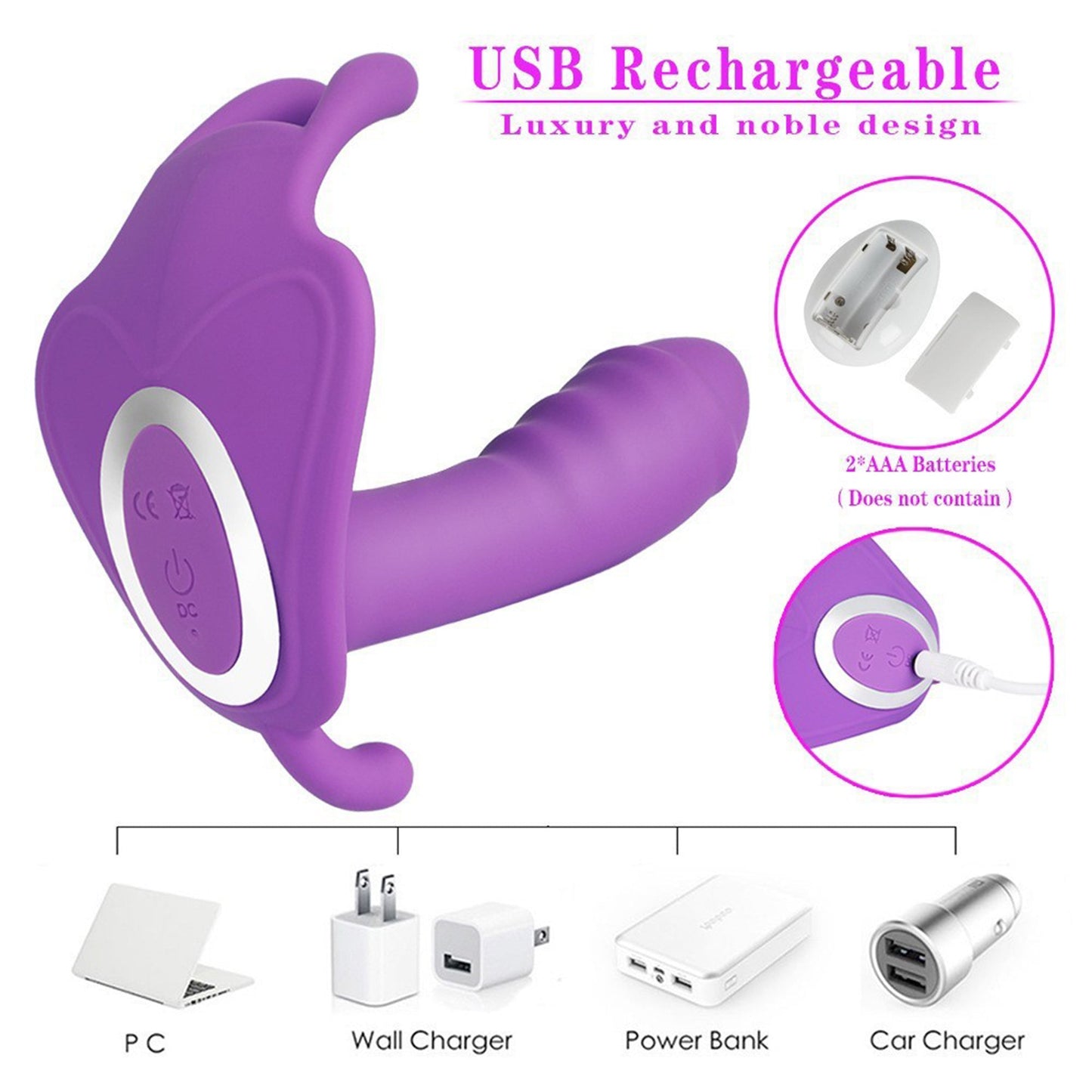 Blissed NYC Wireless Remote-Controlled Wearable Butterfly Massager