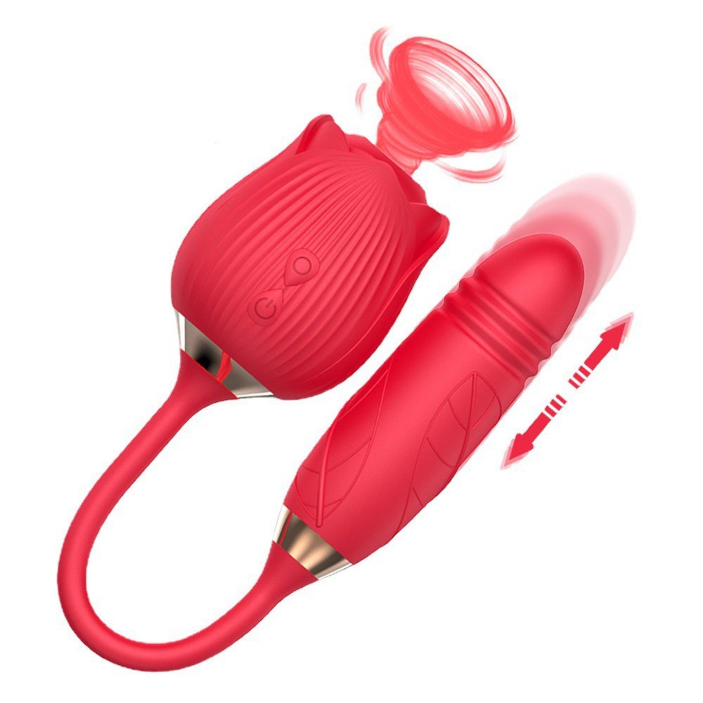 Blissed NYC 2-in-1 Rose Silicone Suction & Vibration Massager