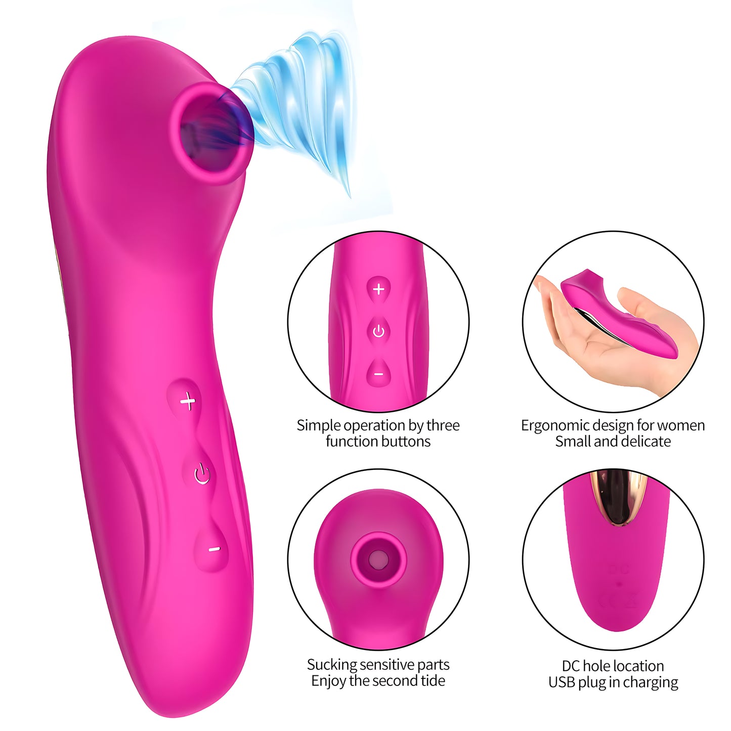 Blissed NYC Handheld Sucking & Vibrating Stimulator